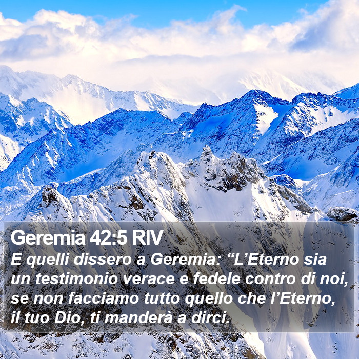 Geremia 42:5 RIV Bible Study