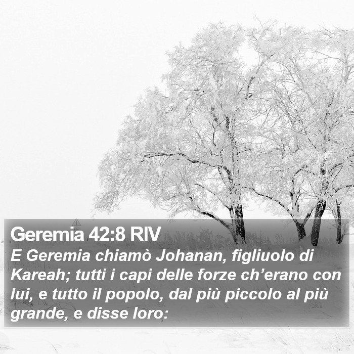 Geremia 42:8 RIV Bible Study