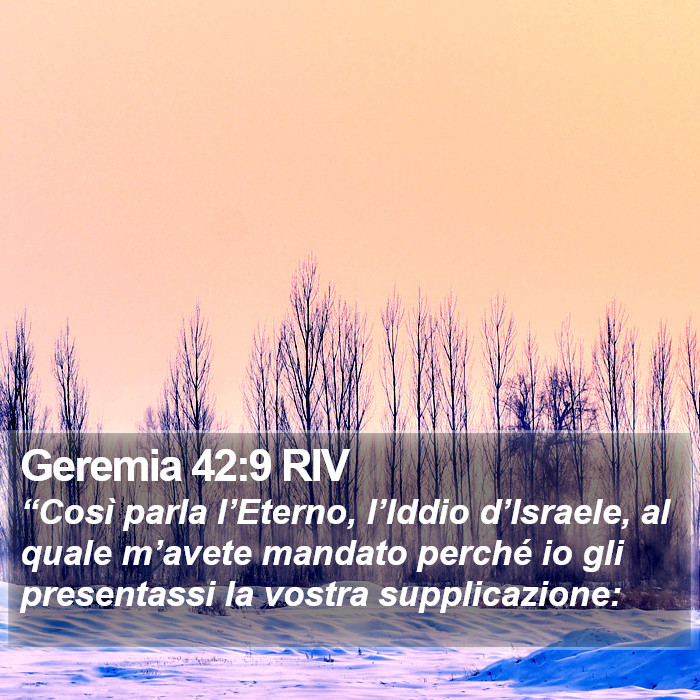 Geremia 42:9 RIV Bible Study