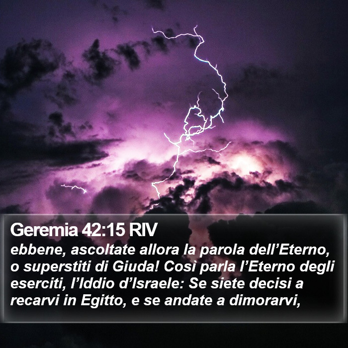 Geremia 42:15 RIV Bible Study
