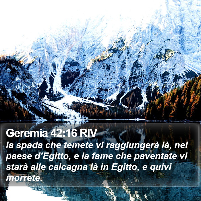 Geremia 42:16 RIV Bible Study