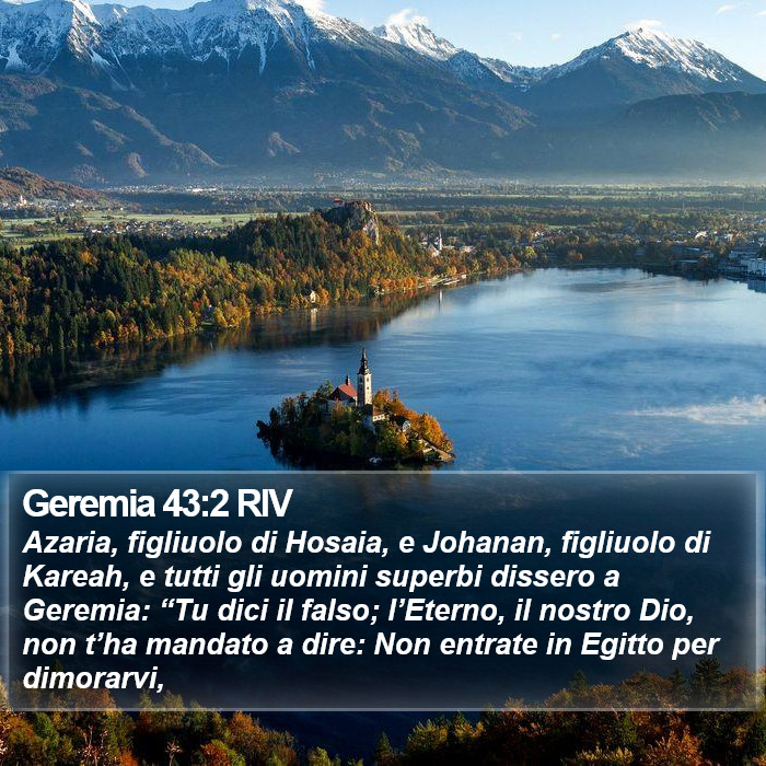 Geremia 43:2 RIV Bible Study