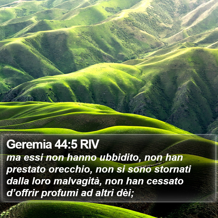 Geremia 44:5 RIV Bible Study