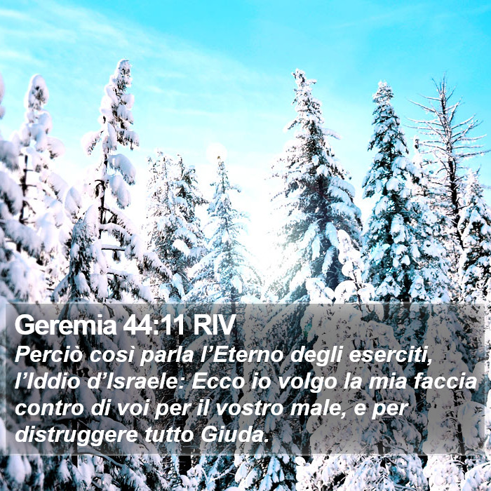 Geremia 44:11 RIV Bible Study