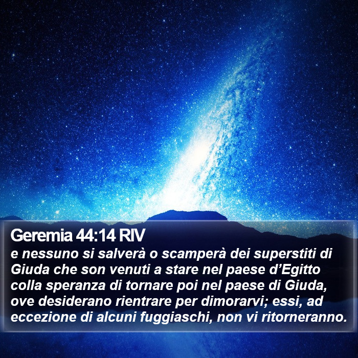 Geremia 44:14 RIV Bible Study