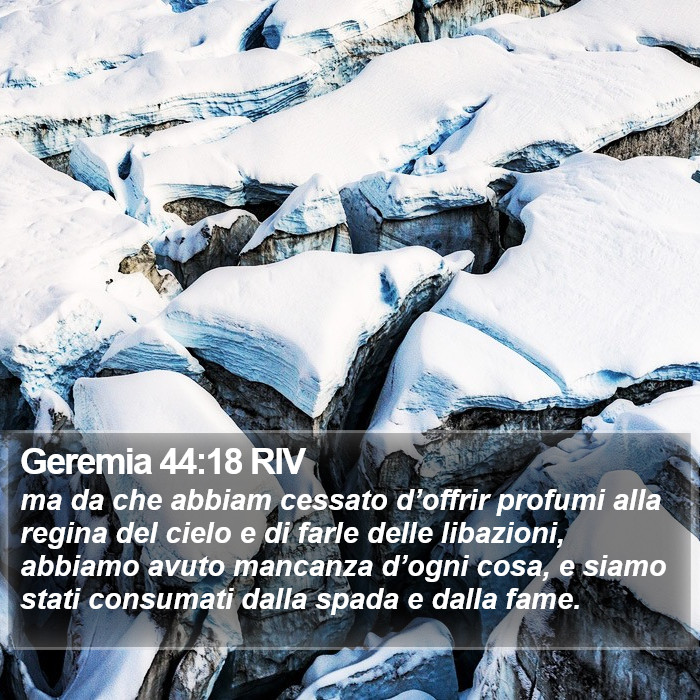 Geremia 44:18 RIV Bible Study