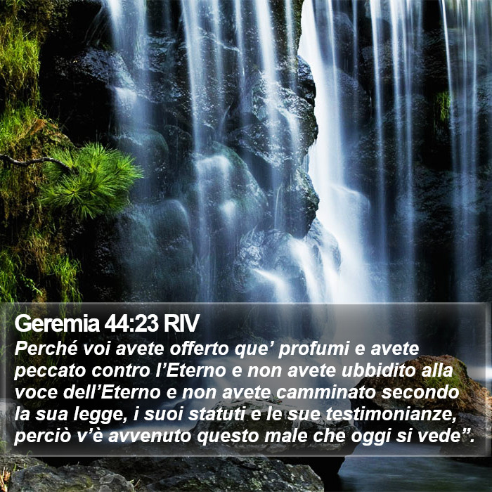 Geremia 44:23 RIV Bible Study