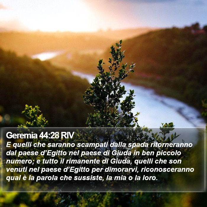 Geremia 44:28 RIV Bible Study