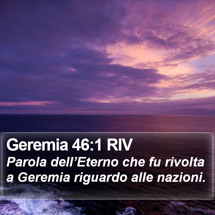 Geremia 46:1 RIV Bible Study