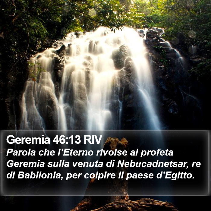 Geremia 46:13 RIV Bible Study