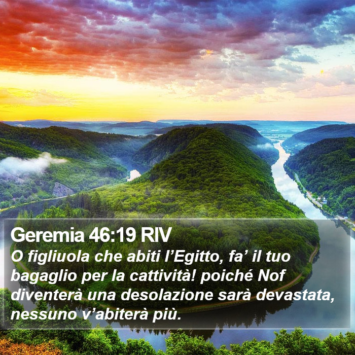 Geremia 46:19 RIV Bible Study