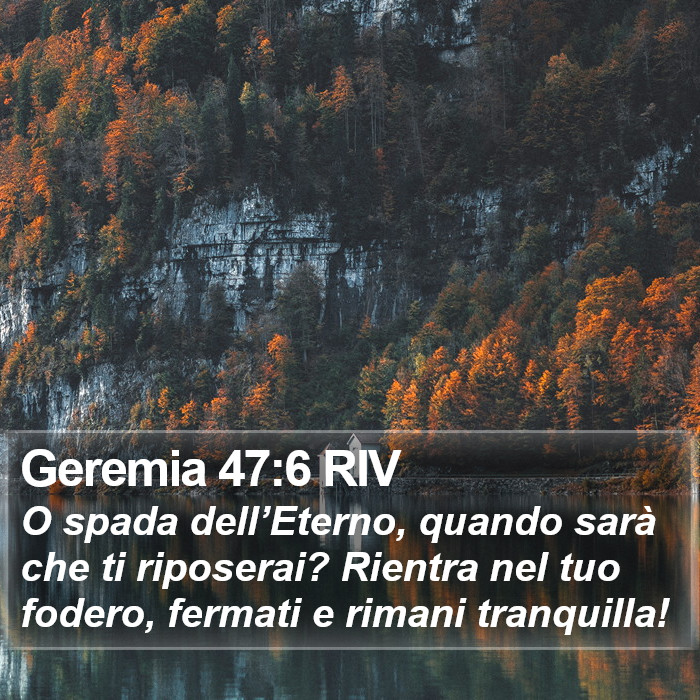 Geremia 47:6 RIV Bible Study
