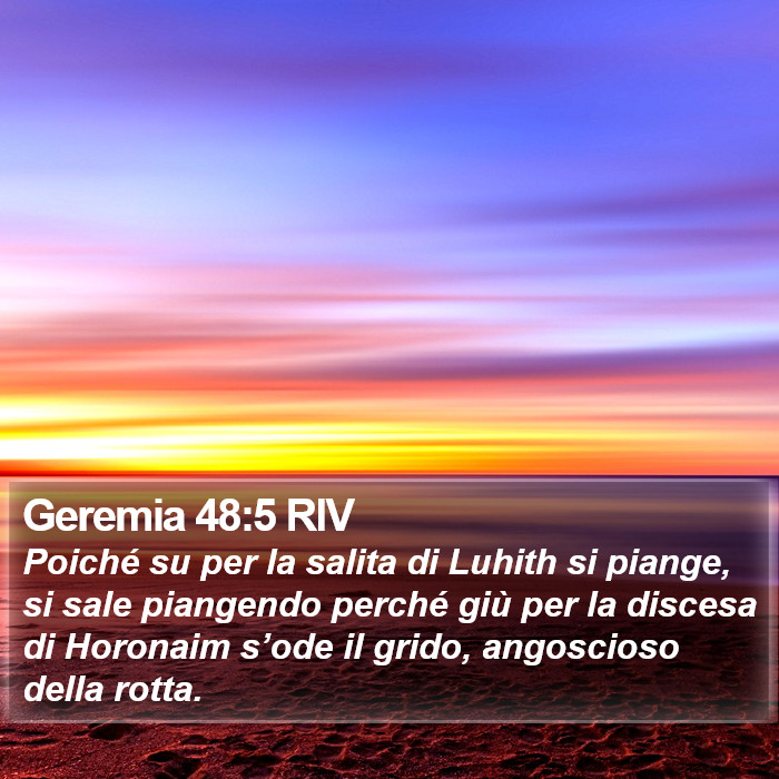 Geremia 48:5 RIV Bible Study