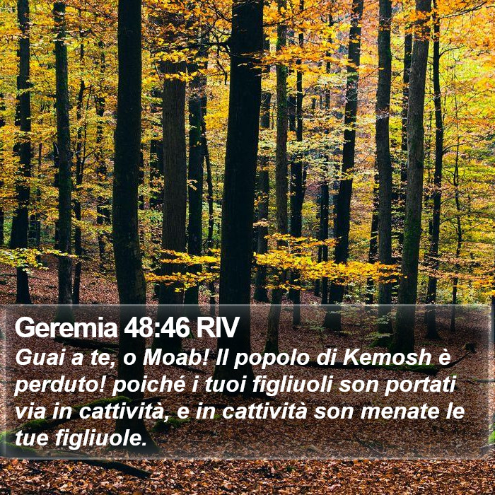 Geremia 48:46 RIV Bible Study