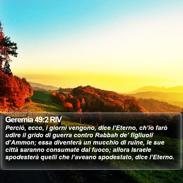 Geremia 49:2 RIV Bible Study