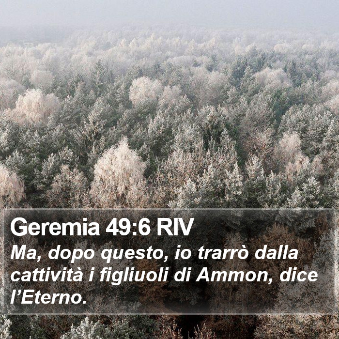 Geremia 49:6 RIV Bible Study