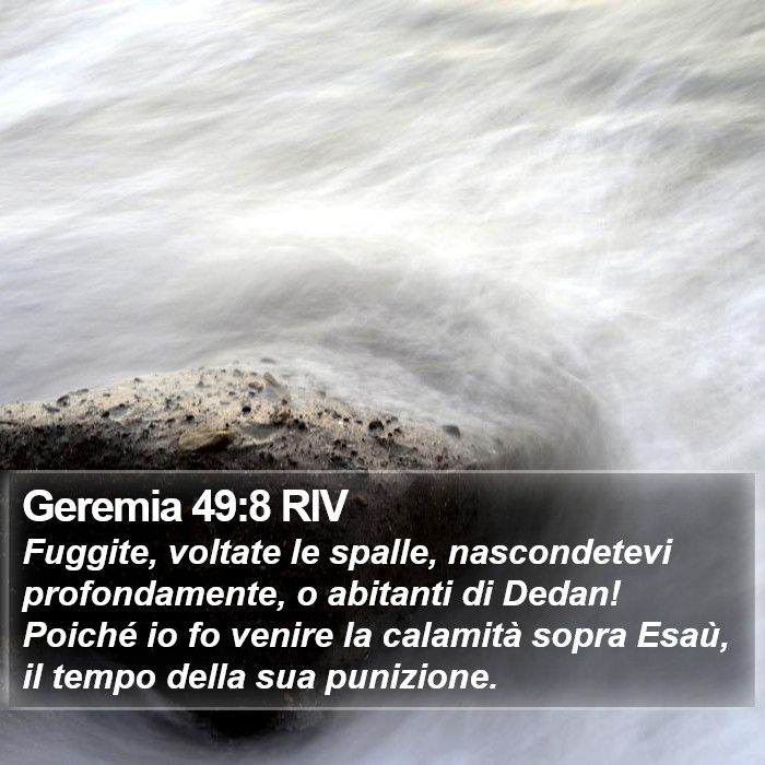 Geremia 49:8 RIV Bible Study