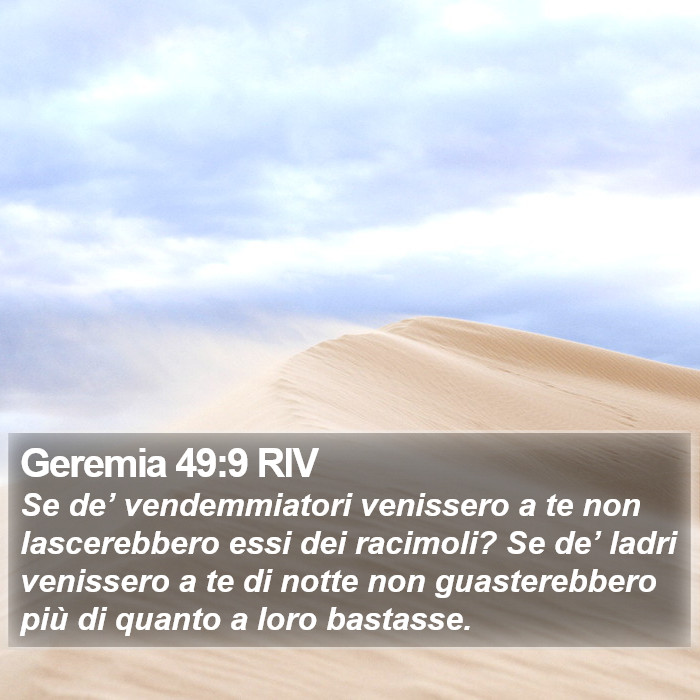 Geremia 49:9 RIV Bible Study