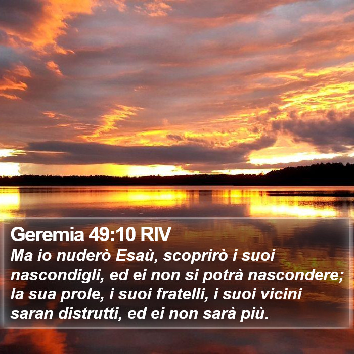 Geremia 49:10 RIV Bible Study