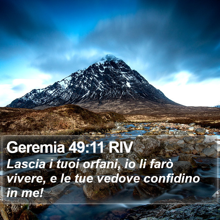 Geremia 49:11 RIV Bible Study