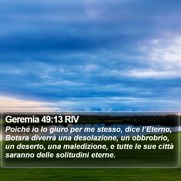 Geremia 49:13 RIV Bible Study