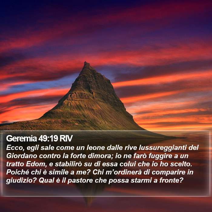 Geremia 49:19 RIV Bible Study