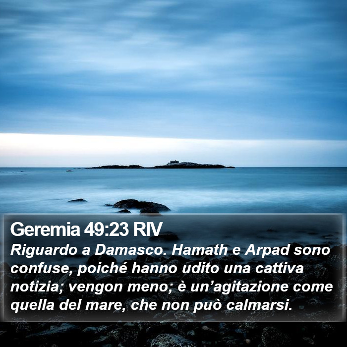 Geremia 49:23 RIV Bible Study