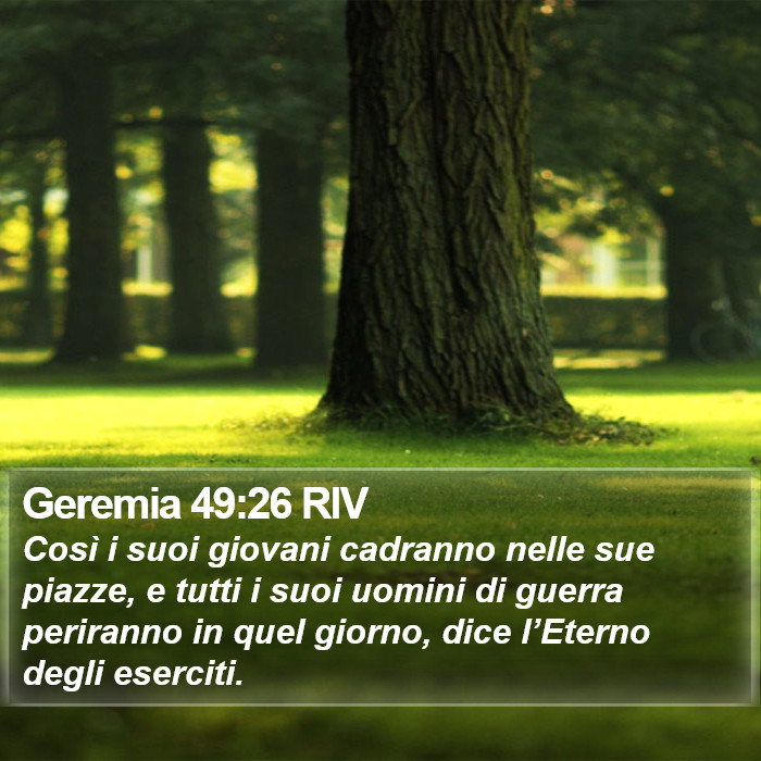 Geremia 49:26 RIV Bible Study