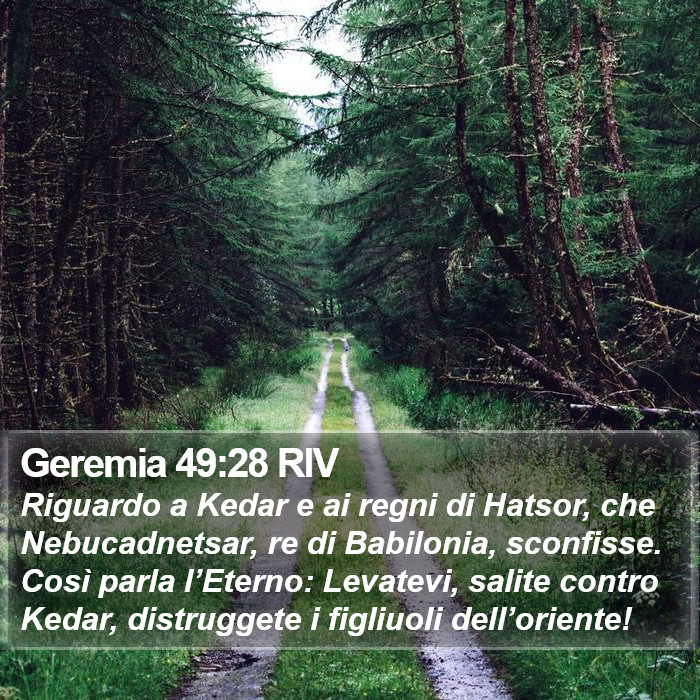 Geremia 49:28 RIV Bible Study
