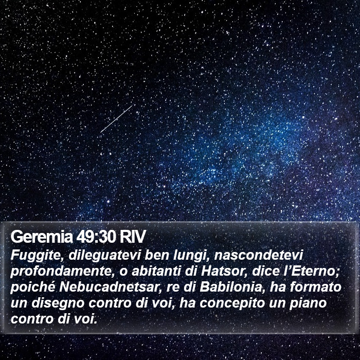 Geremia 49:30 RIV Bible Study