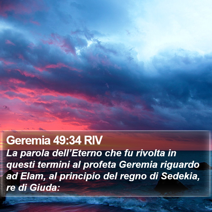 Geremia 49:34 RIV Bible Study