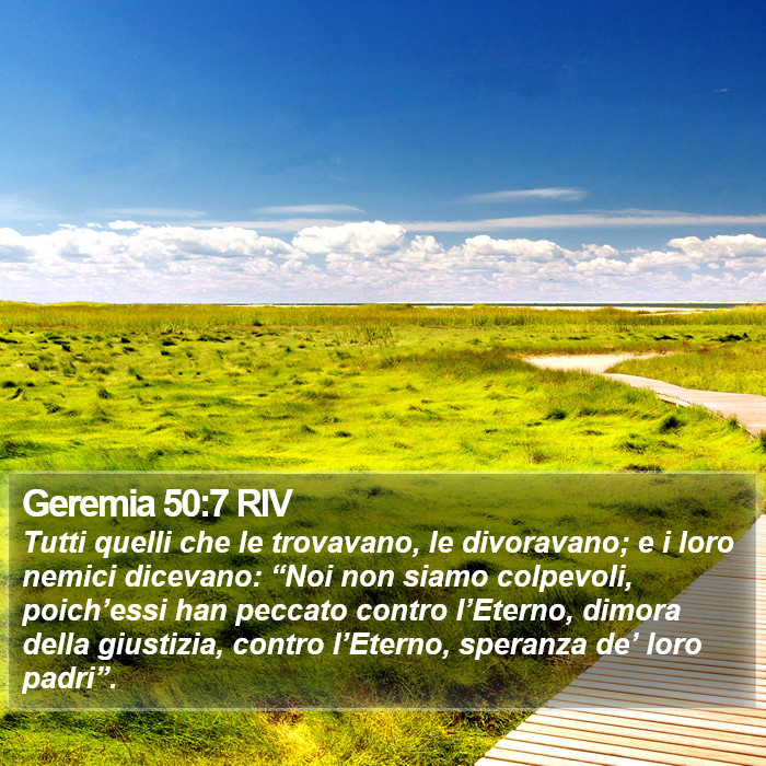 Geremia 50:7 RIV Bible Study