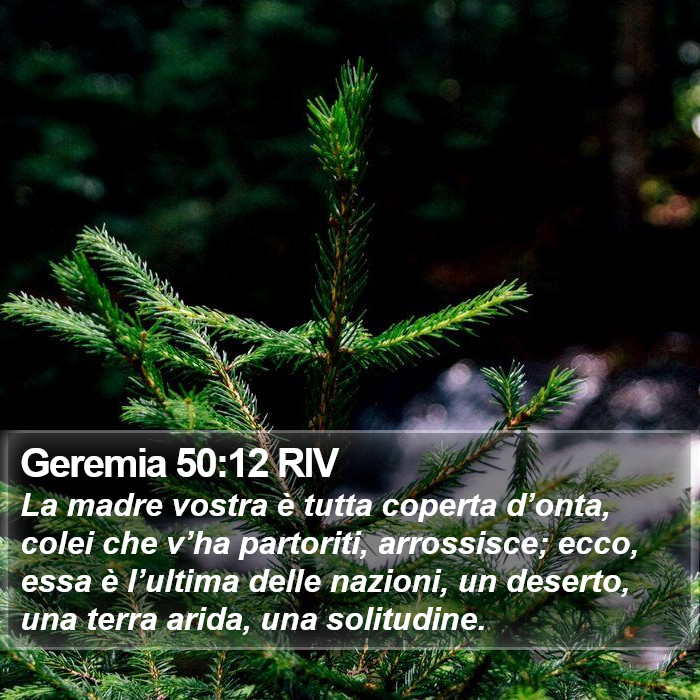 Geremia 50:12 RIV Bible Study