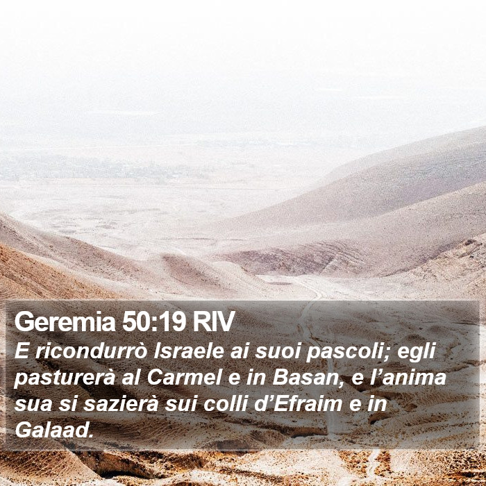 Geremia 50:19 RIV Bible Study