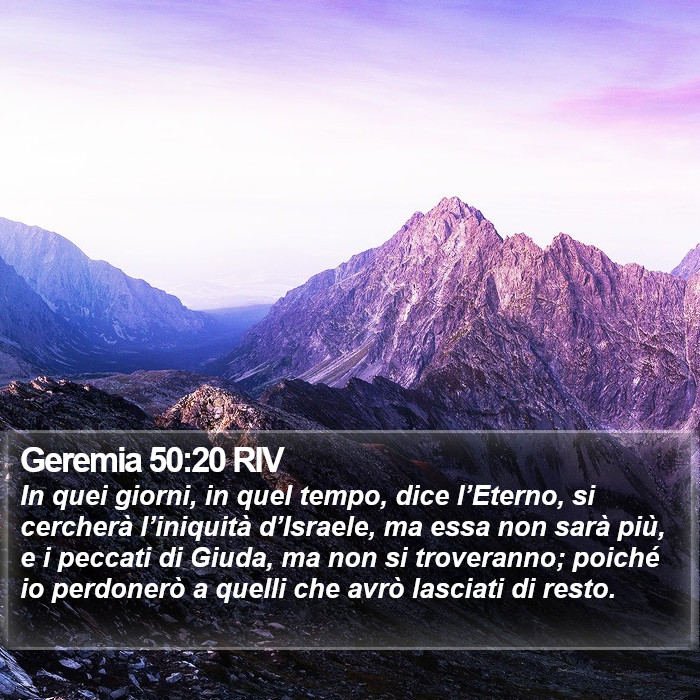 Geremia 50:20 RIV Bible Study