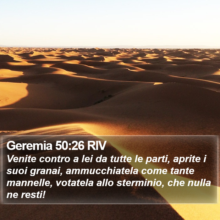 Geremia 50:26 RIV Bible Study