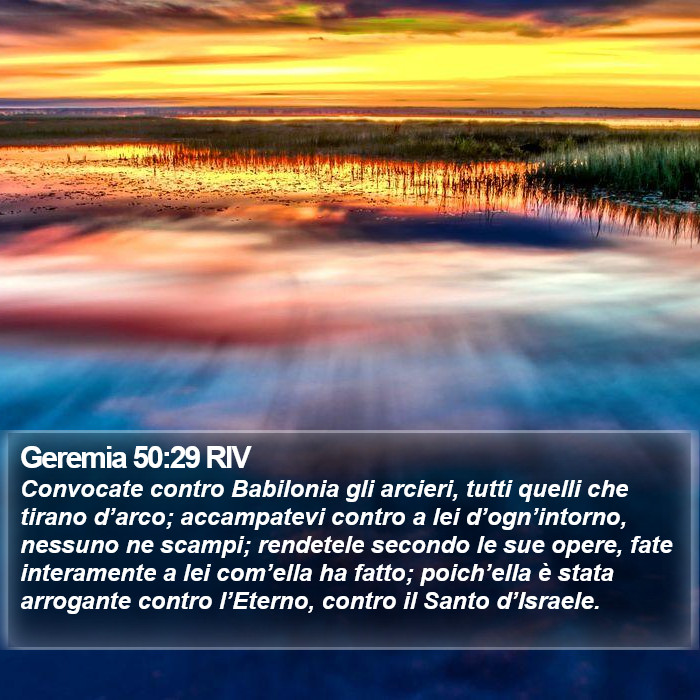 Geremia 50:29 RIV Bible Study