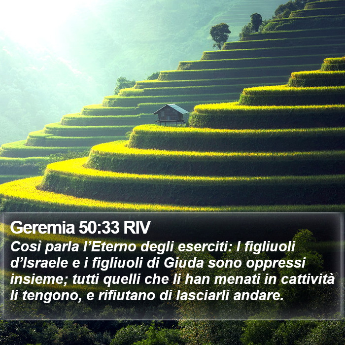 Geremia 50:33 RIV Bible Study