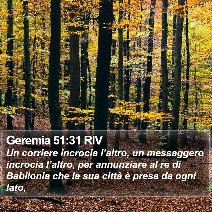 Geremia 51:31 RIV Bible Study