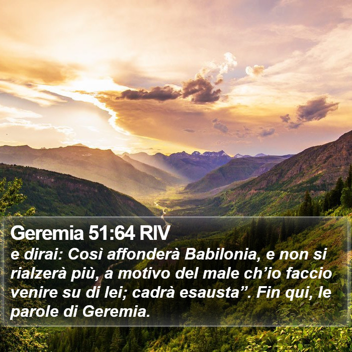 Geremia 51:64 RIV Bible Study