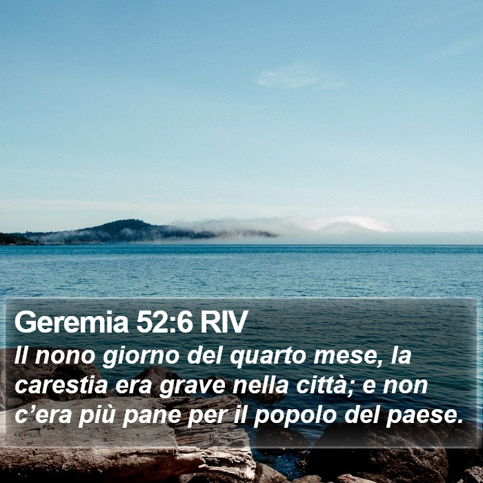 Geremia 52:6 RIV Bible Study