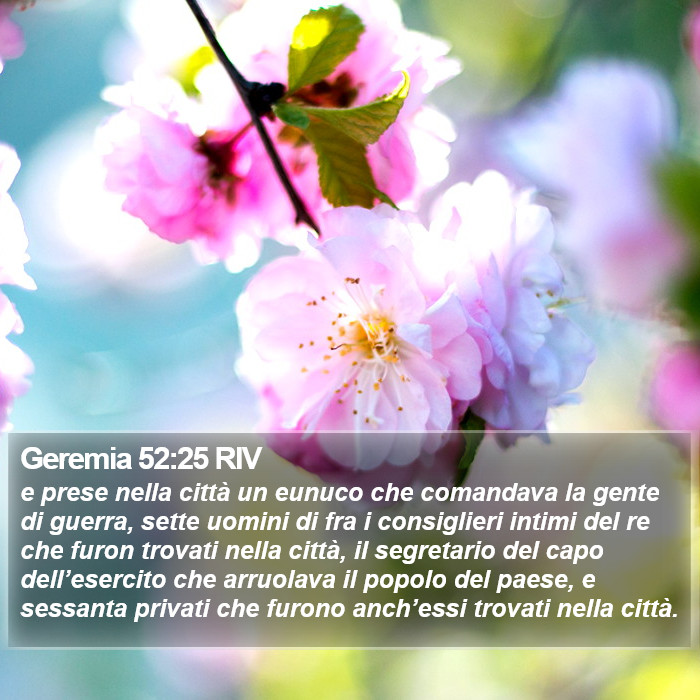 Geremia 52:25 RIV Bible Study
