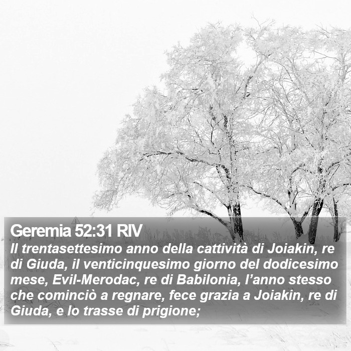 Geremia 52:31 RIV Bible Study