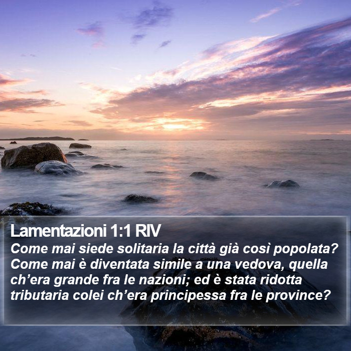 Lamentazioni 1:1 RIV Bible Study