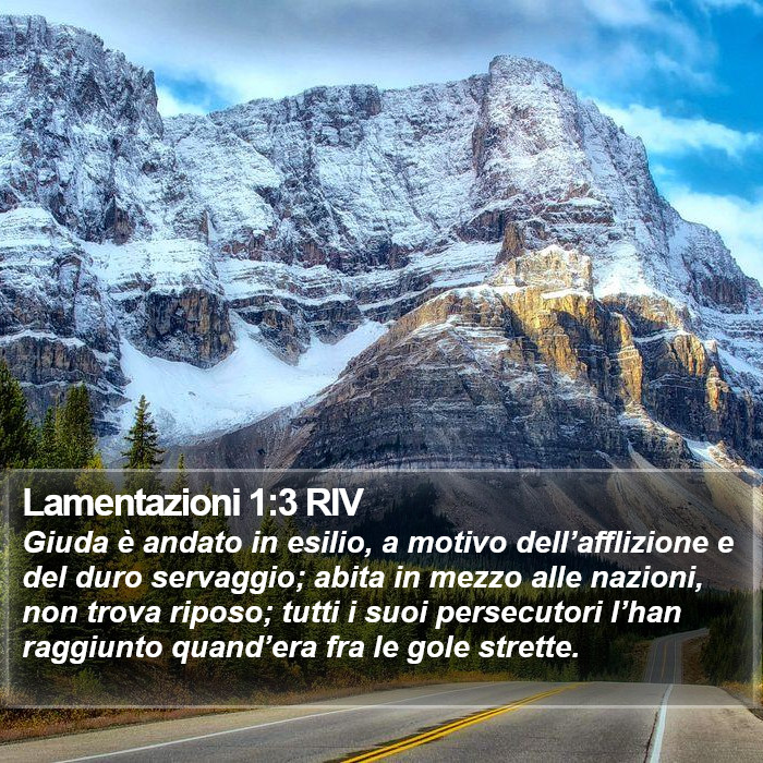 Lamentazioni 1:3 RIV Bible Study