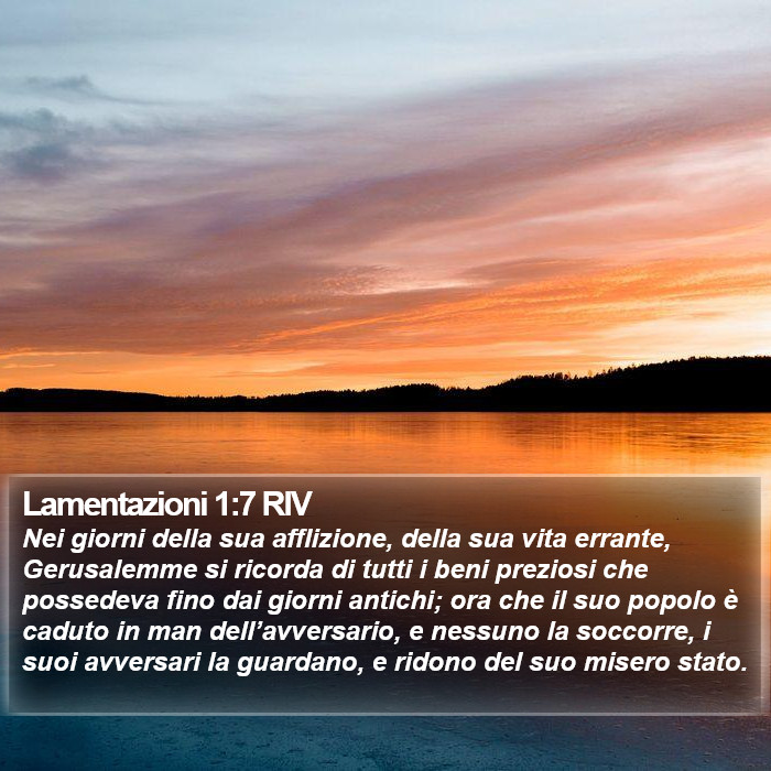 Lamentazioni 1:7 RIV Bible Study