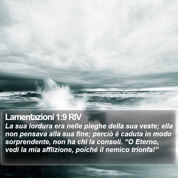 Lamentazioni 1:9 RIV Bible Study