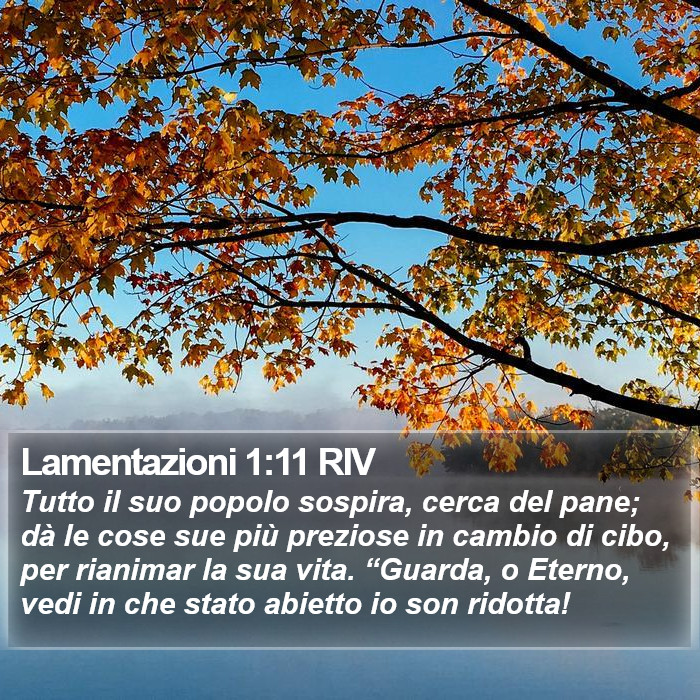 Lamentazioni 1:11 RIV Bible Study