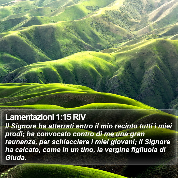 Lamentazioni 1:15 RIV Bible Study