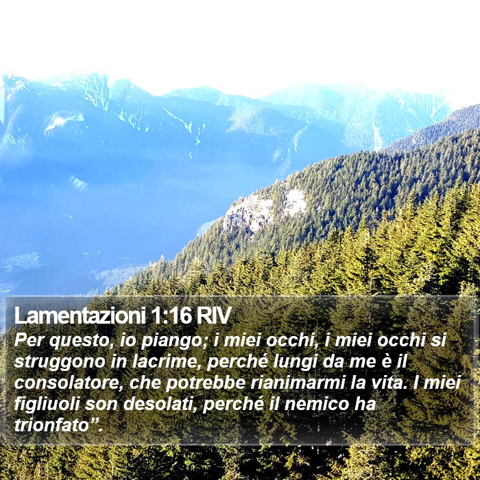 Lamentazioni 1:16 RIV Bible Study